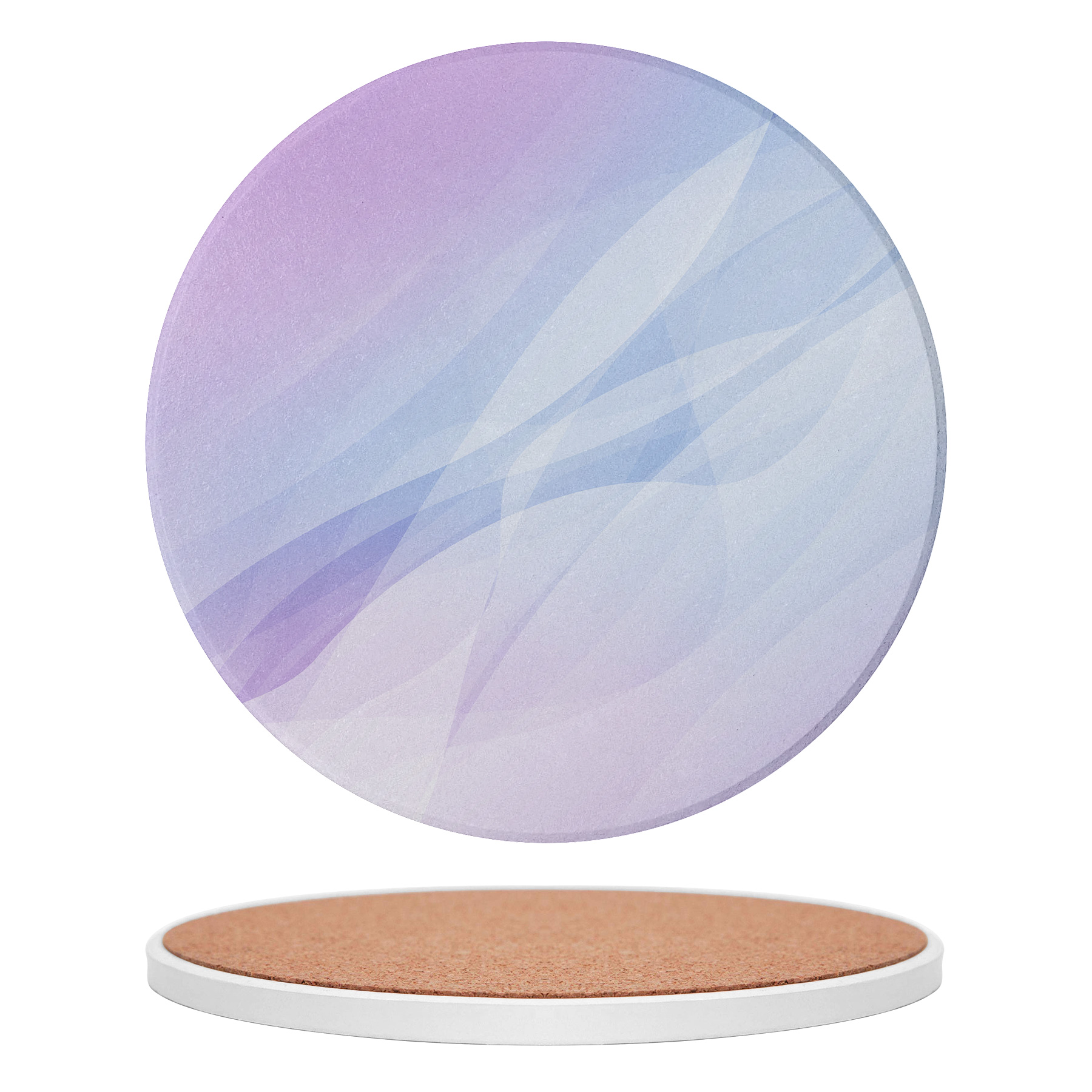 Custom 3.5'' Ceramics Heat-Insulating Coaster With Cork Base 4