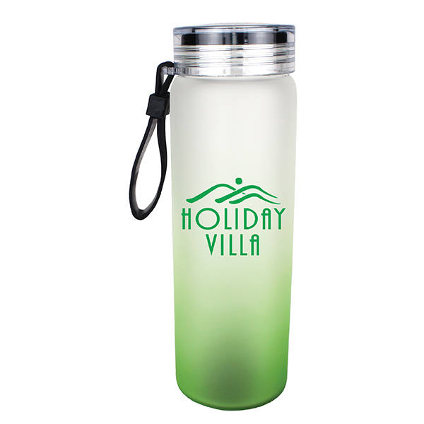 Halcyon® 20 oz. Frosted Glass Bottle with Screw on Lid 12