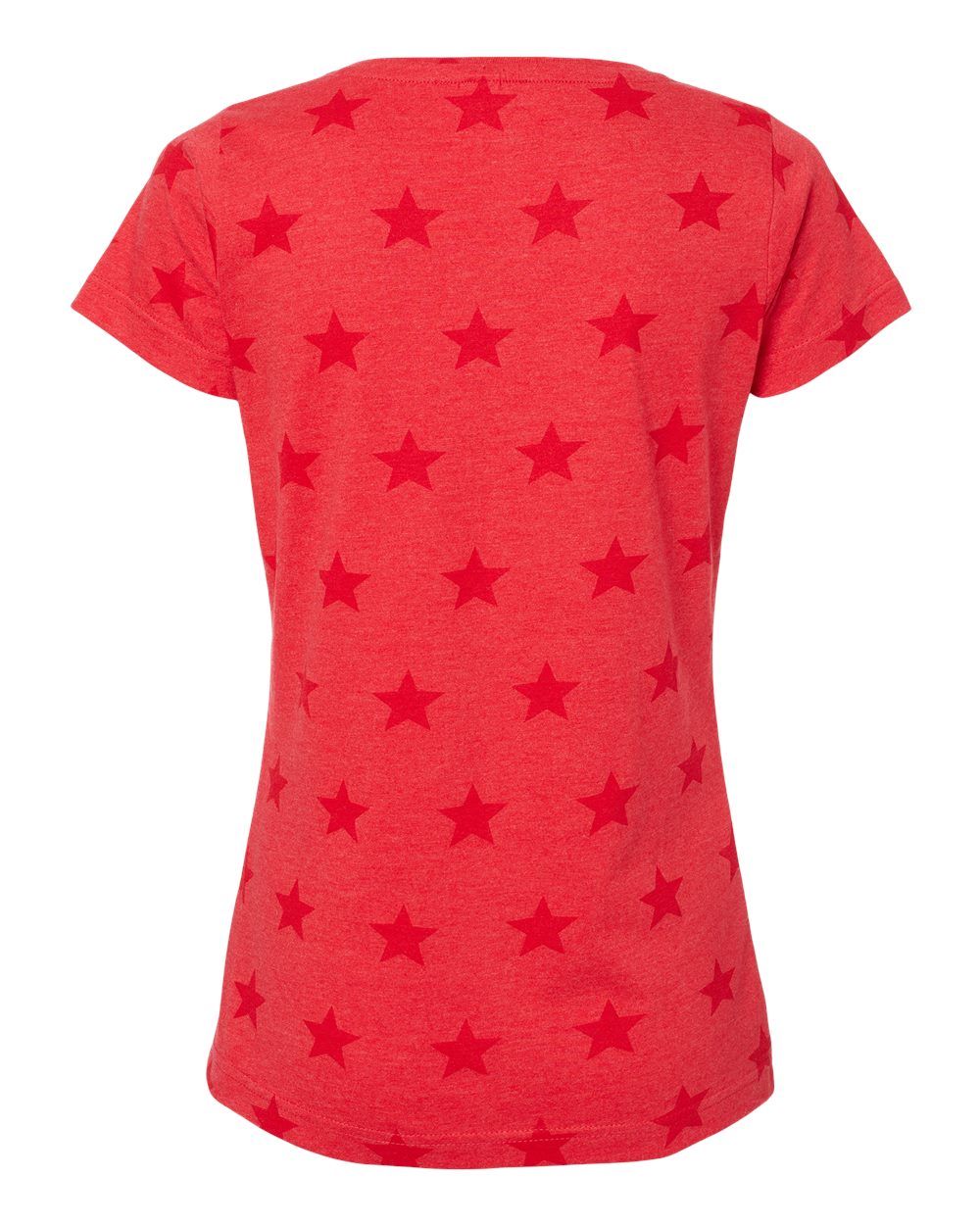 Women's Star Print Scoop Neck Tee - 3629 19