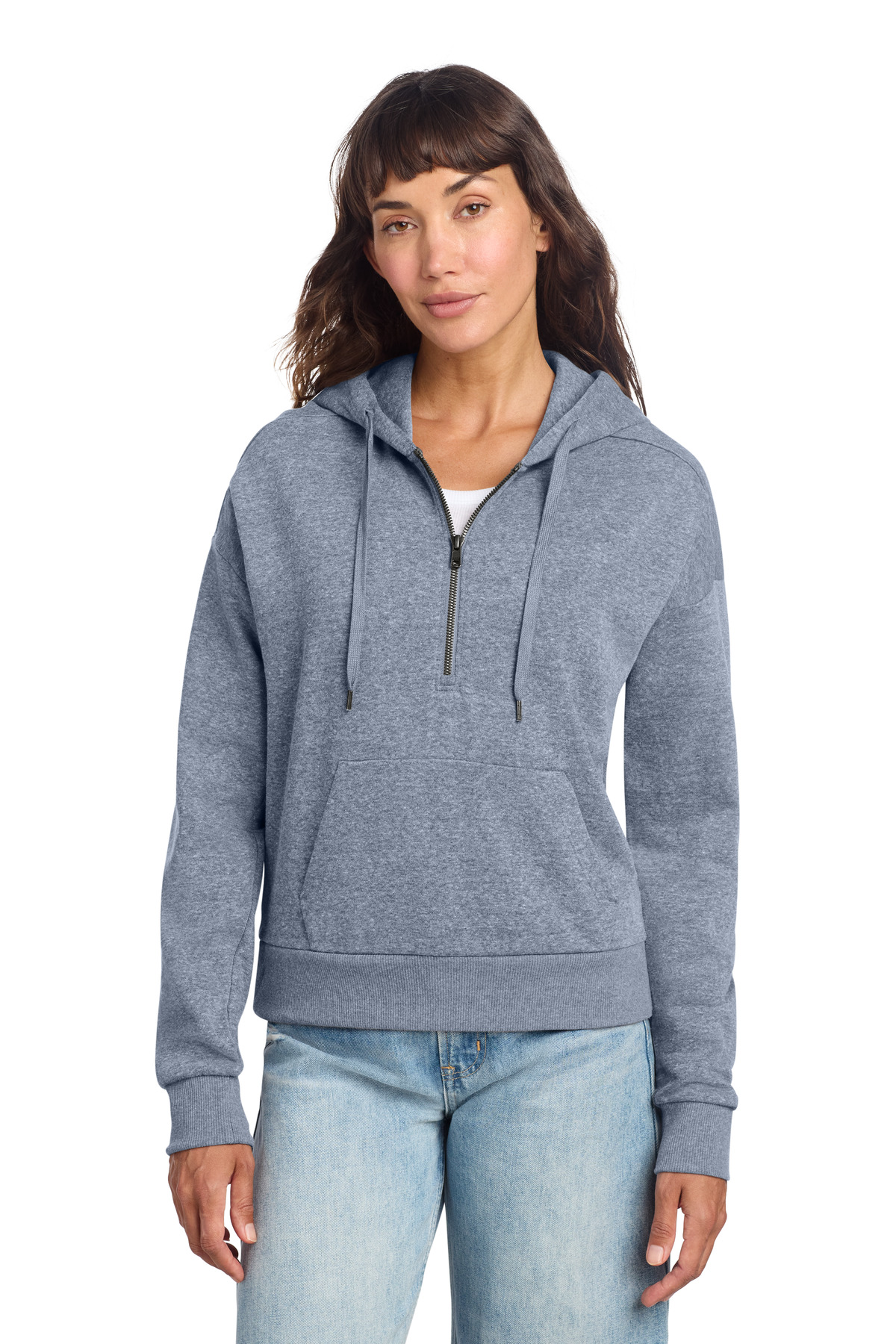 District Women's Perfect Tri Fleece 1/2-Zip Pullover DT1311 56