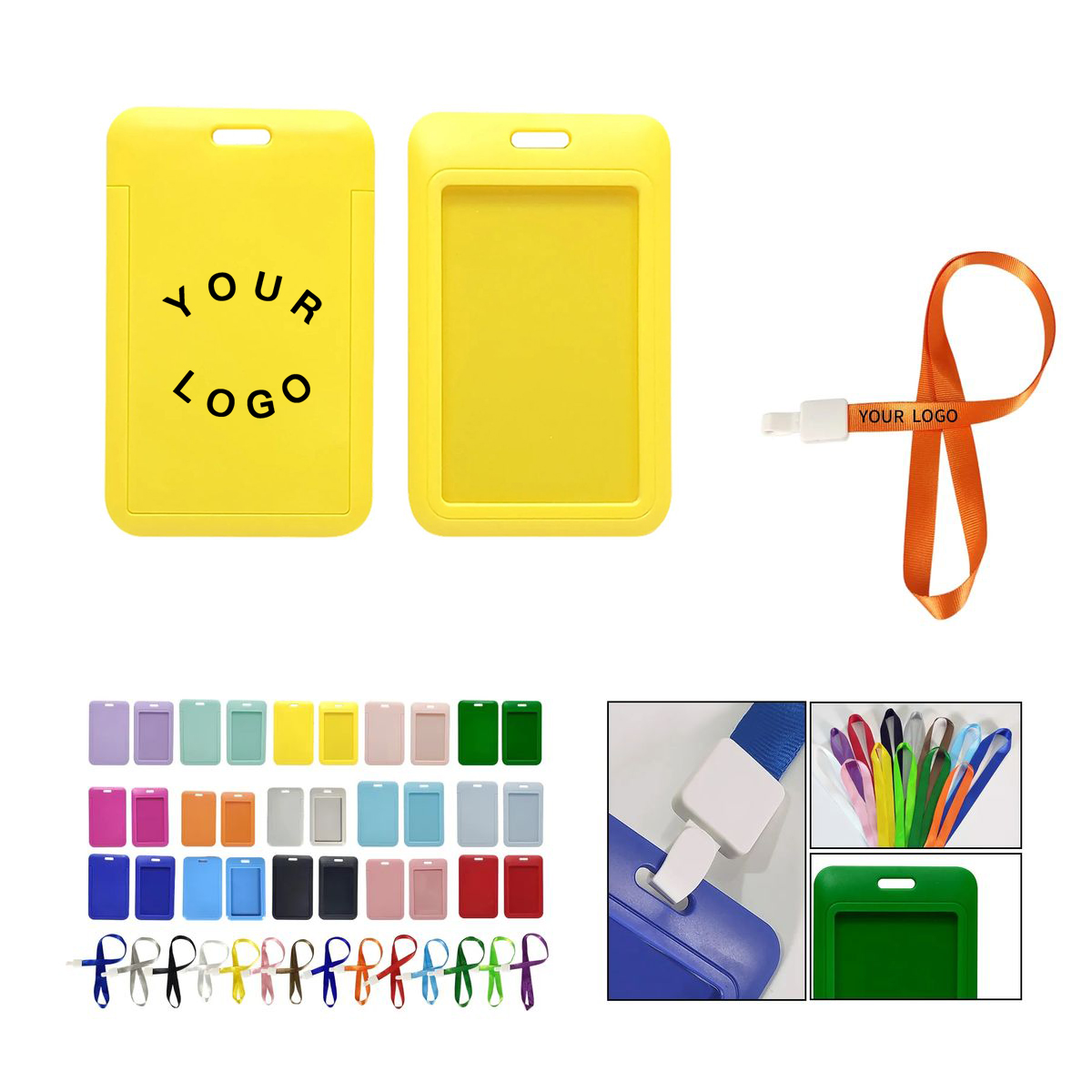 Full Color Printed ID Card Holder with Lanyard 26