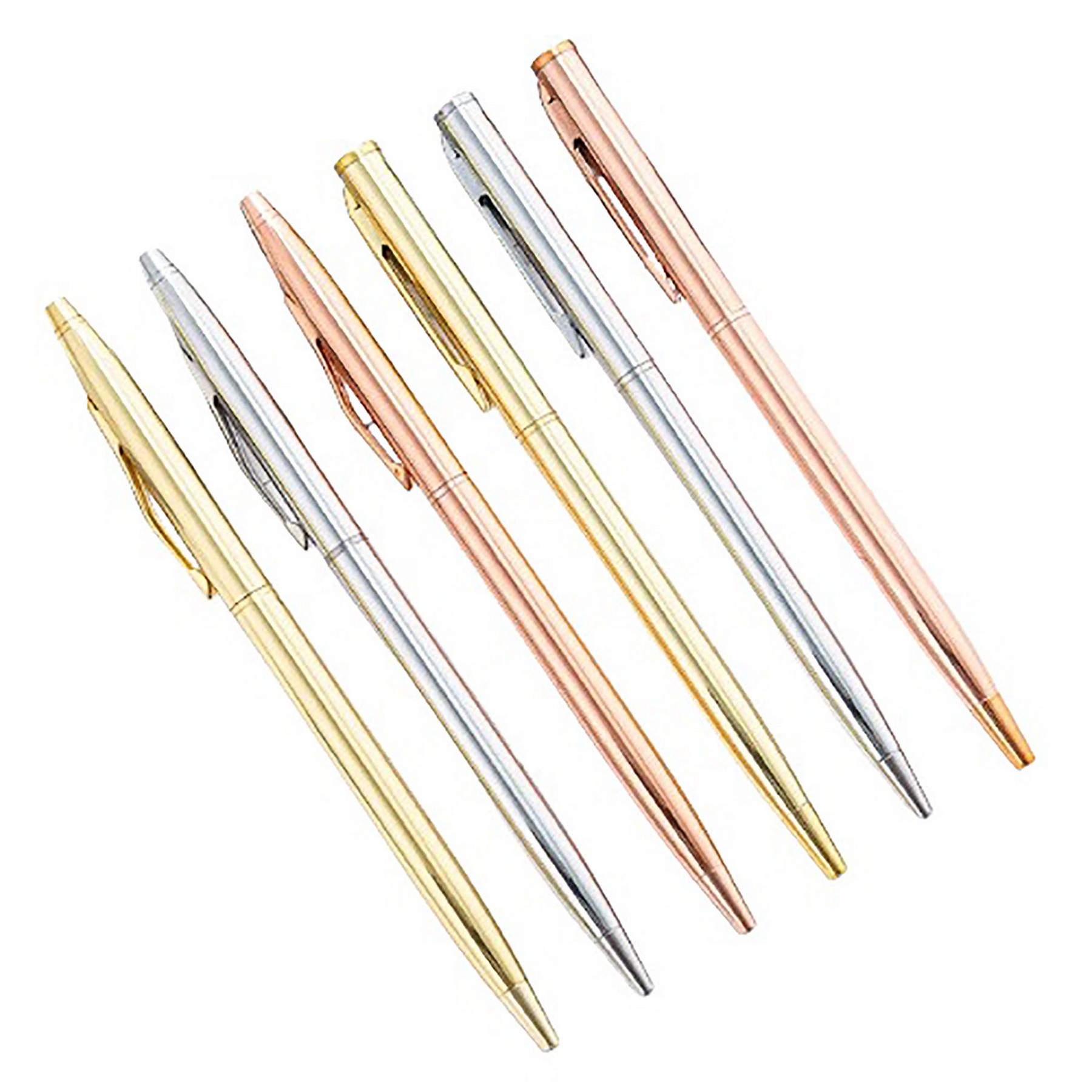 Stainless Steel Ballpoint Pens Black Ink Medium Point 7