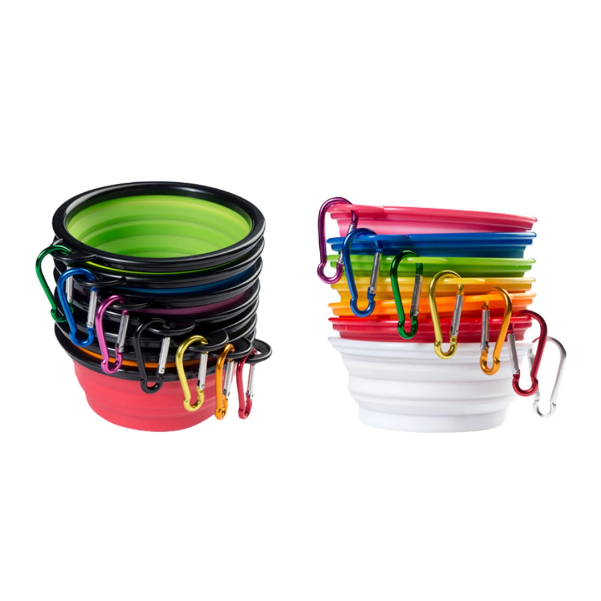Custom Collapsible Pet Bowl With Carabiner 2