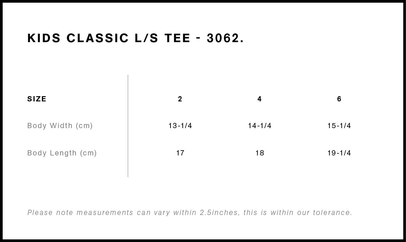 Kids Classic L/S Tee | 3062 14