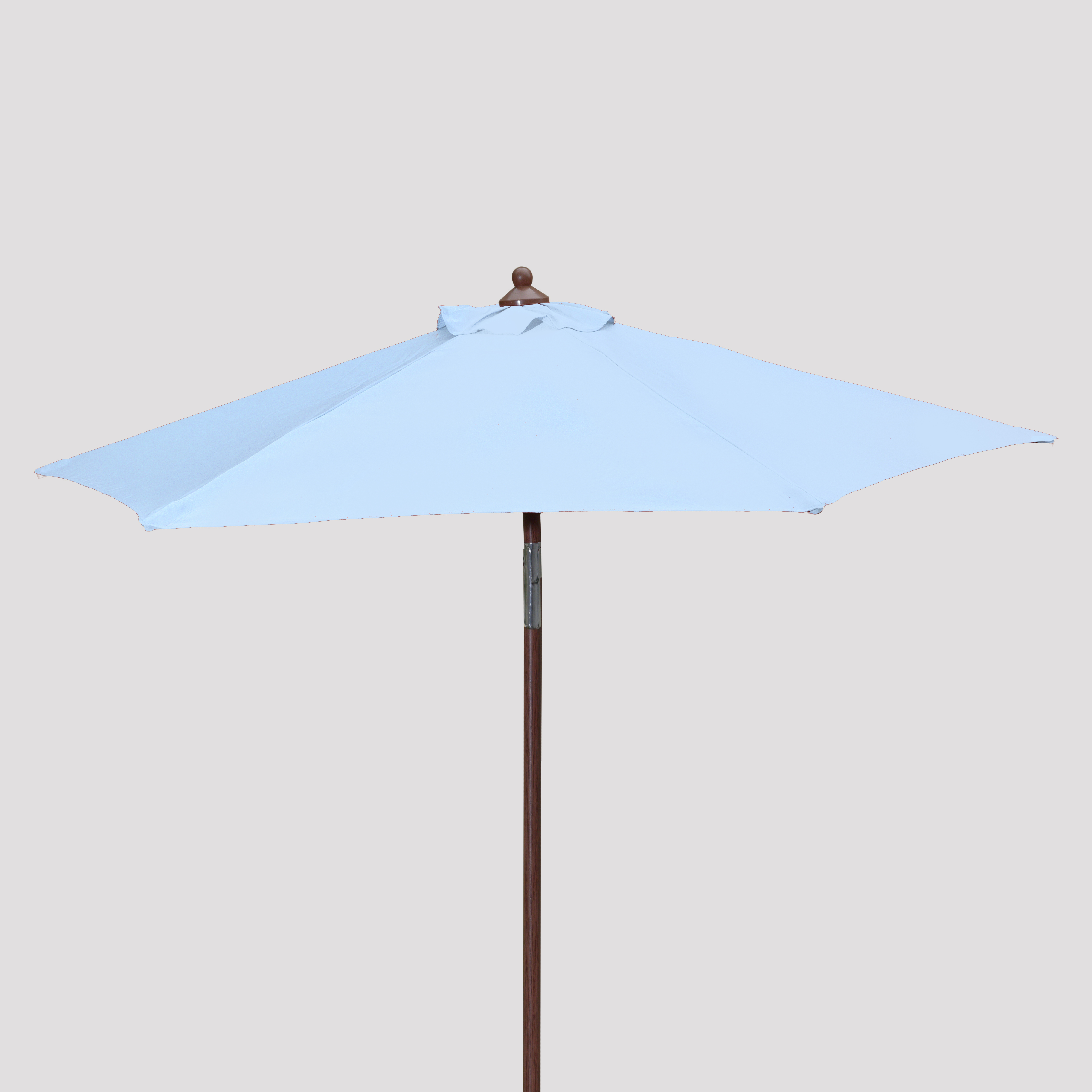 7' Wood Look Market Umbrella with Tilt