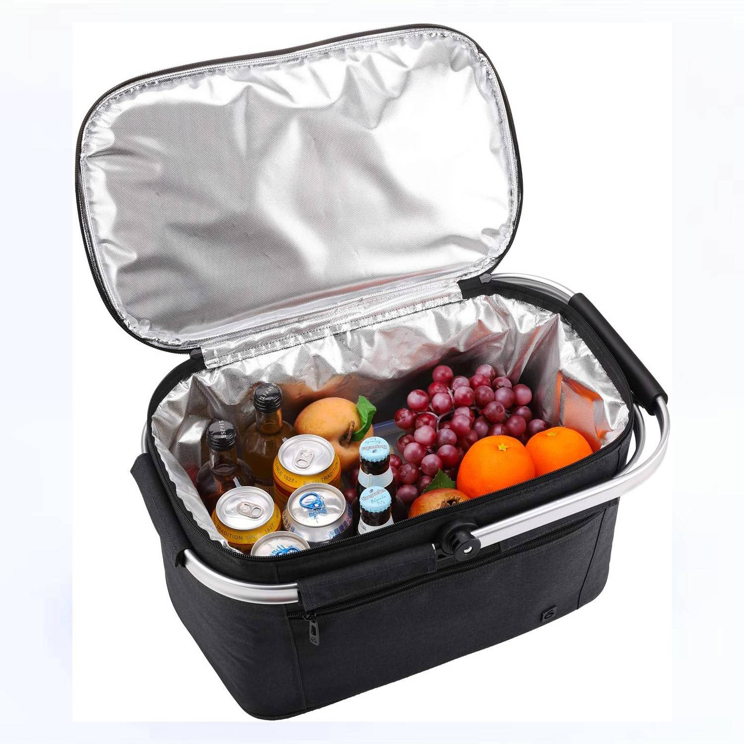 30L Oxford Foldable Insulated Picnic Cooler Bag 6