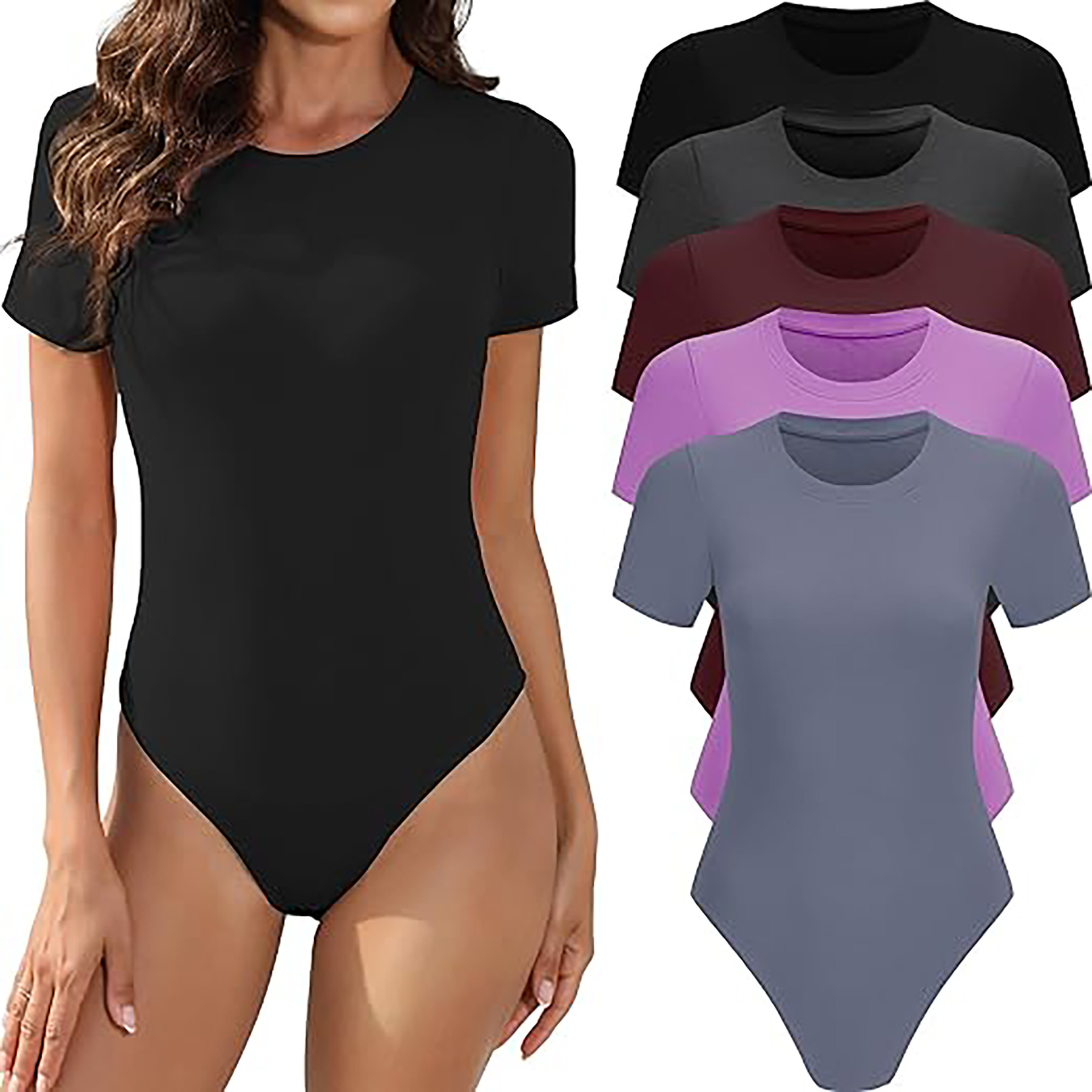 Body Suits for Womens Short Sleeve 4