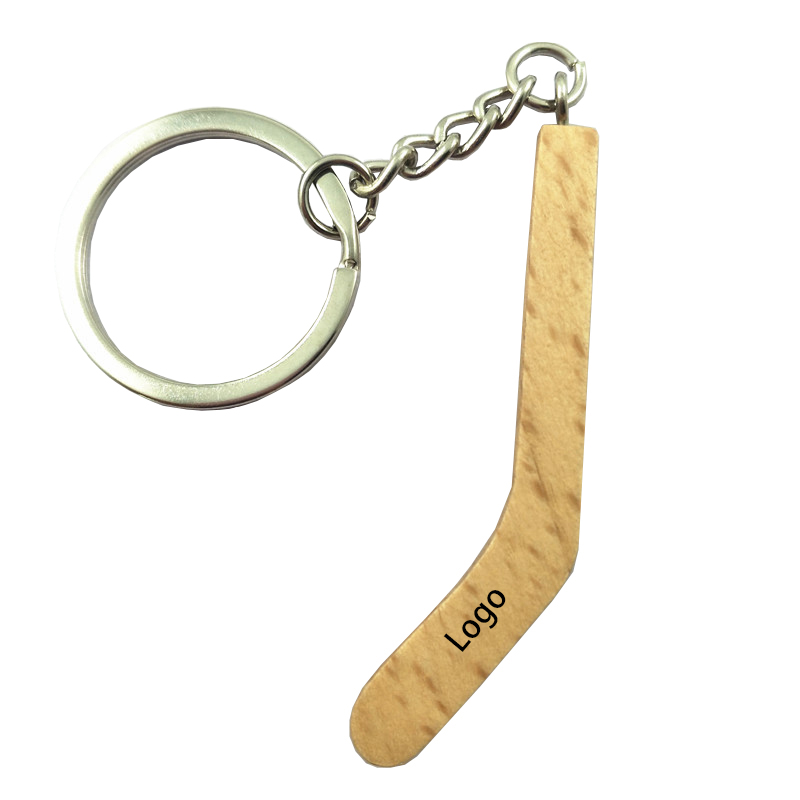 Hockey Stick Wooden Key Pendant 1
