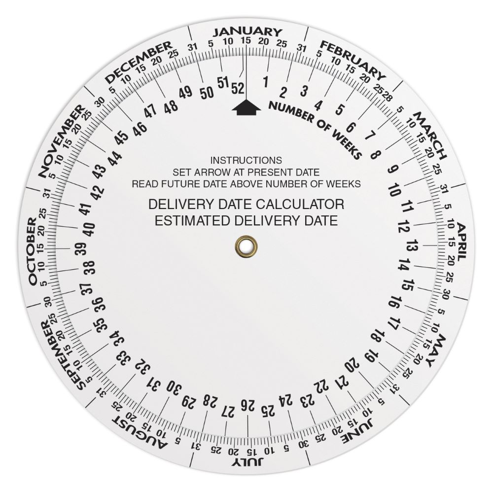Wheel Calculator for Horsepower/ Gas Compression/ Date Finder, Custom Spot Colour Imprint 3