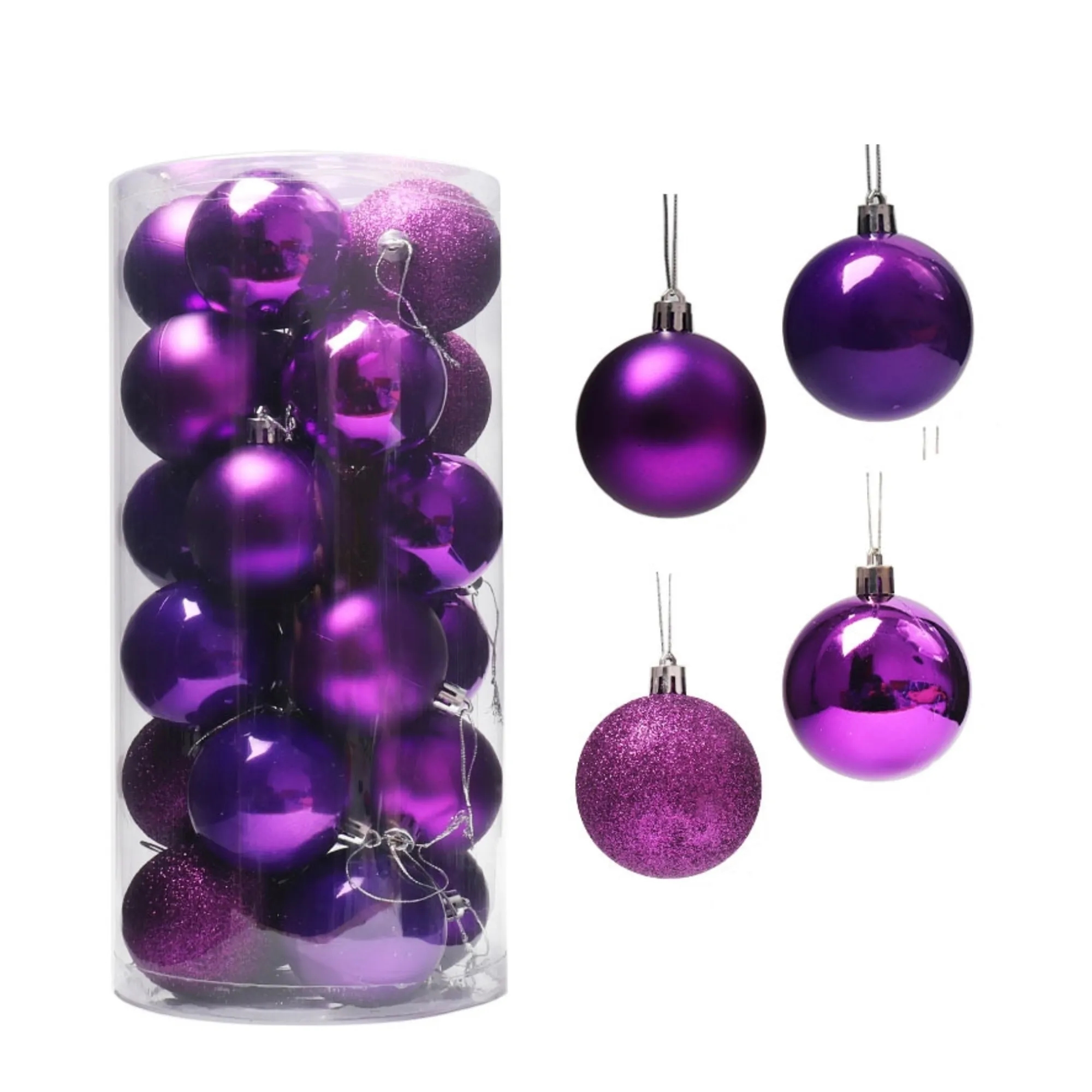 24PCS 1.57" Christmas Ball Ornaments for Decorations 1