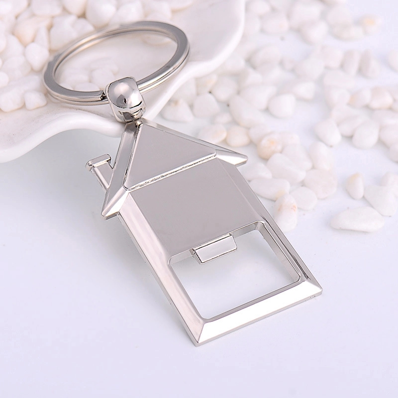 House Shaped Metal Keychains with Bottle Opener 5