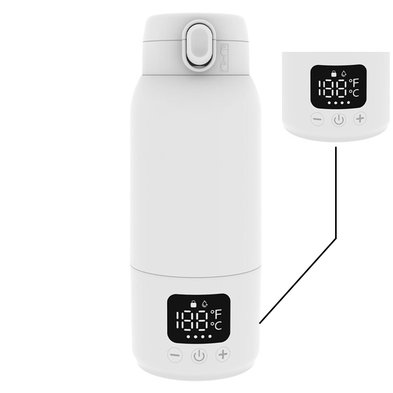 17 oz Rechargeable Baby Milk Warmer with Temperature Display 10