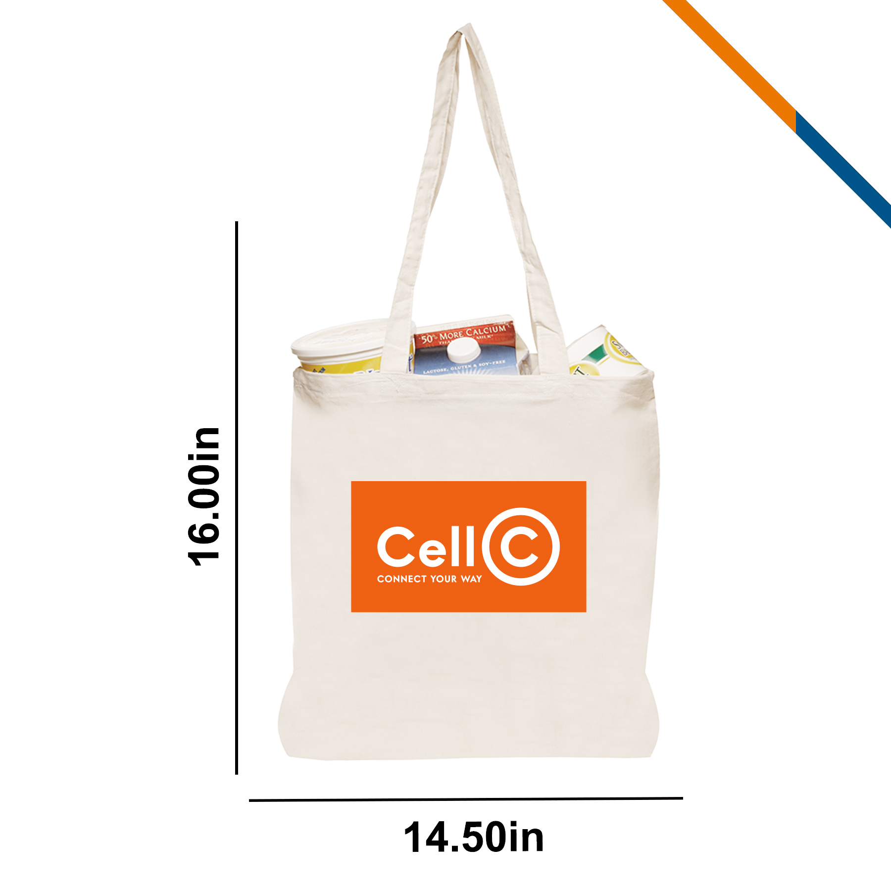 Eloise Cotton Tote Bag, custom tote bag with logo imprint 2