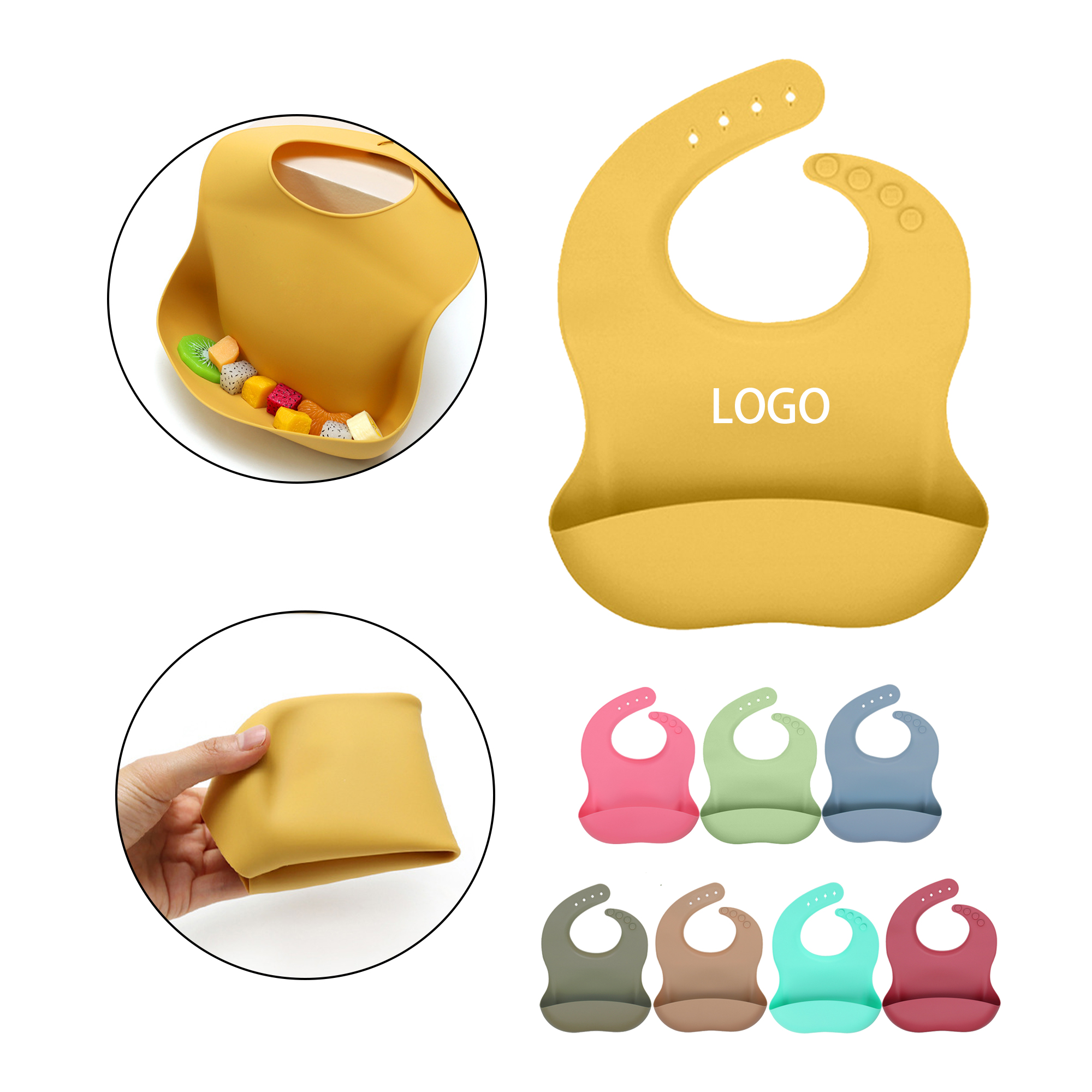 MOQ:20pcs Adjustable Neck Bib 1