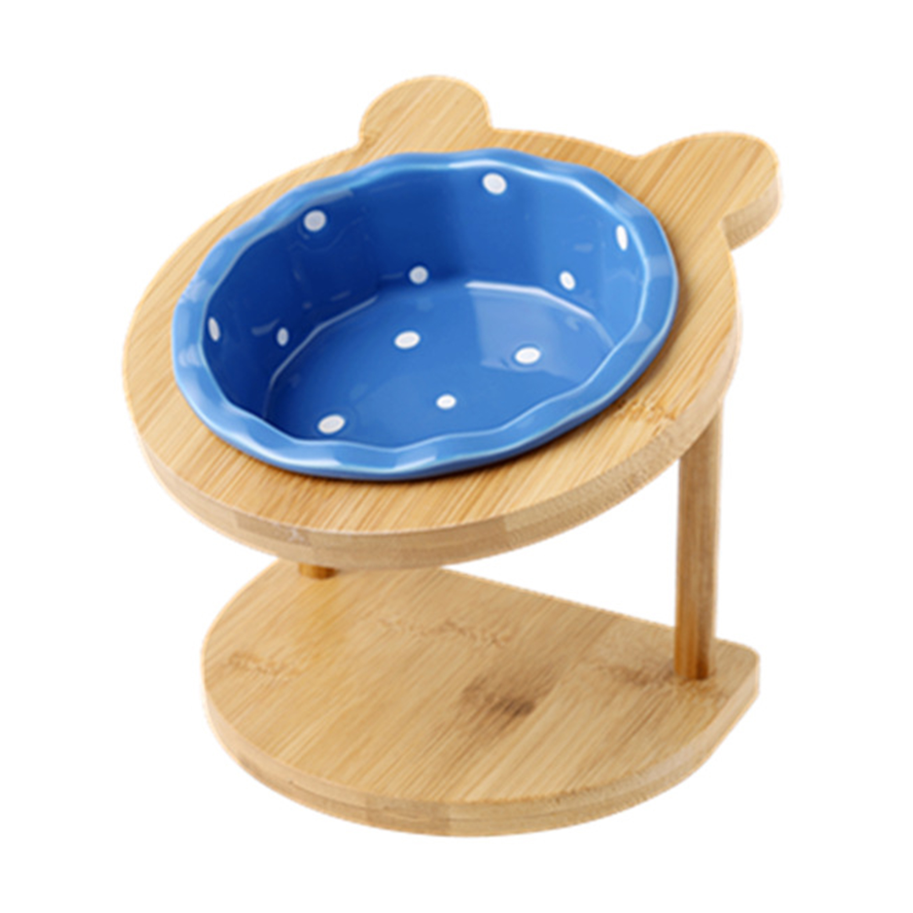 Ceramic Cat Bowl Rack And Cat Bowl 7