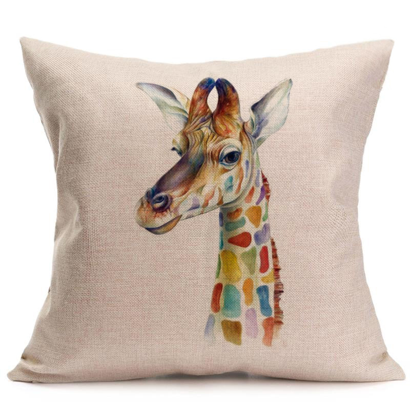 Linen Square Throw Pillow Case Decorative Cushion Cover Pillowcase 17.7"x 17.7" 4