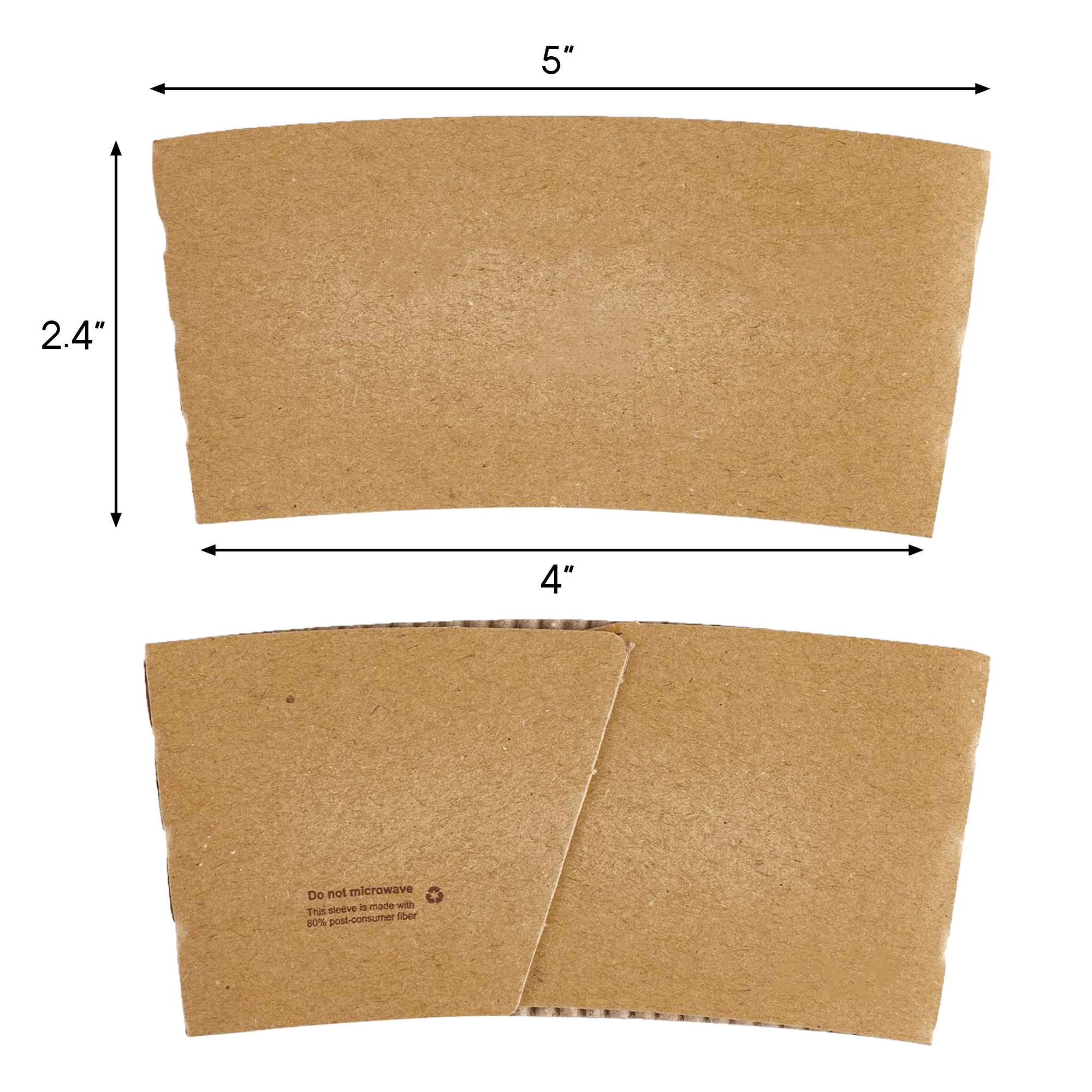 Disposable Kraft Paper Coffee Cup Sleeves 2
