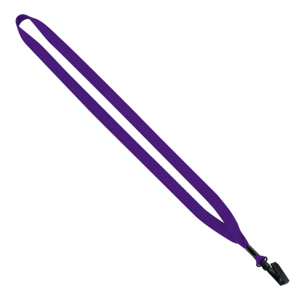 1/2" Polyester Lanyard with Plastic Bulldog Clip 30