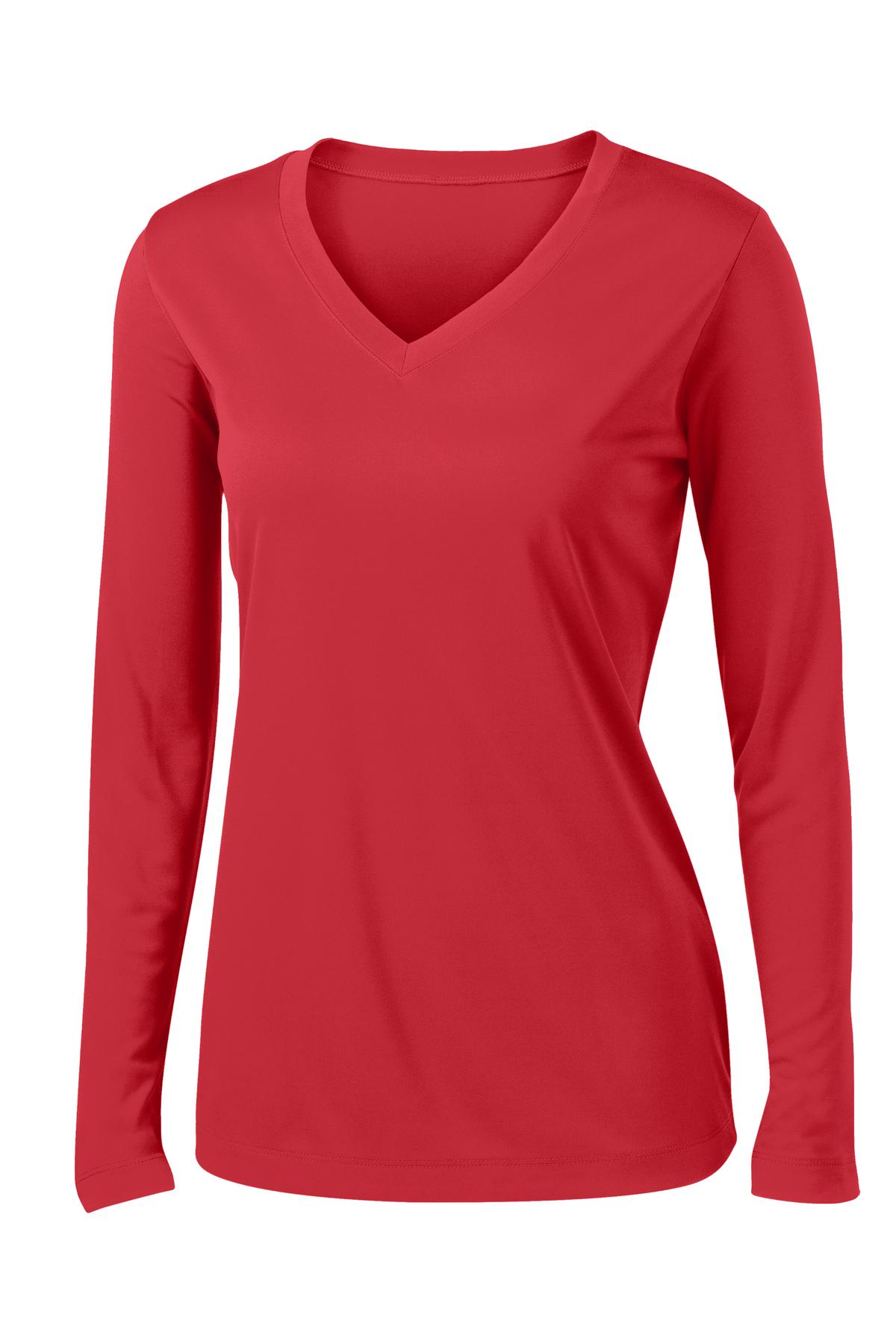 Sport-Tek Women's Long Sleeve PosiCharge Competitor V-Neck Tee. LST353LS 33