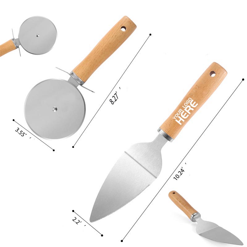 Pizza knife and spatula two-piece set 2
