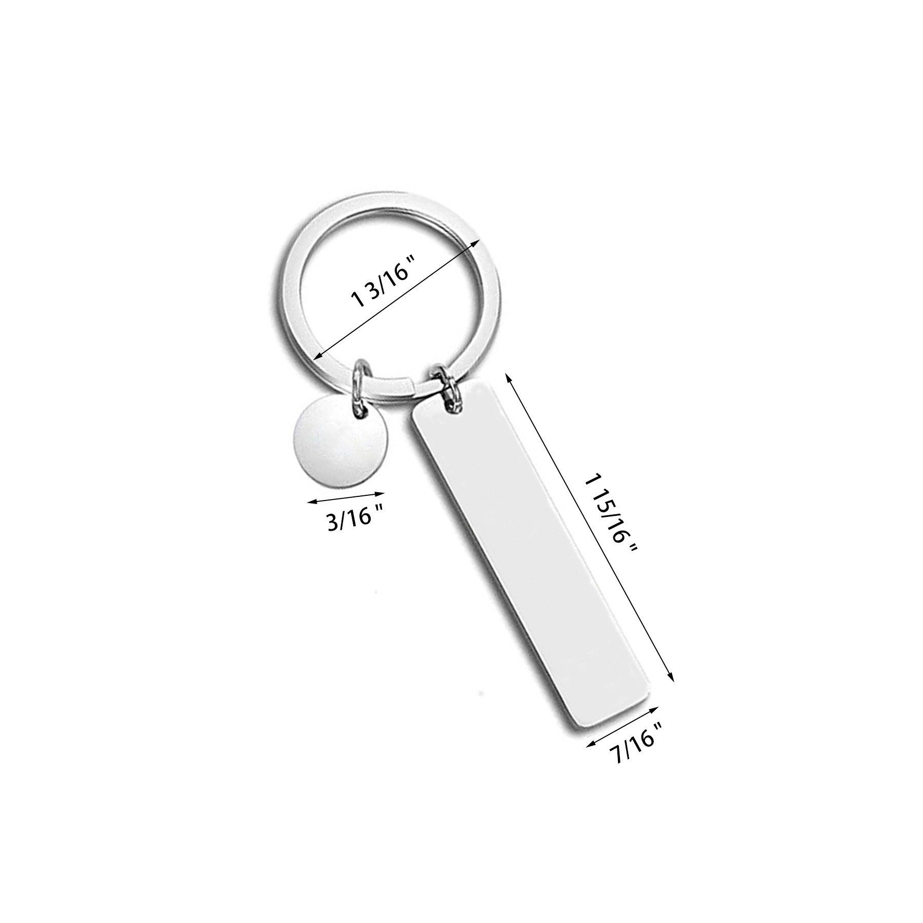 Customizable Stainless Steel Keychain 2