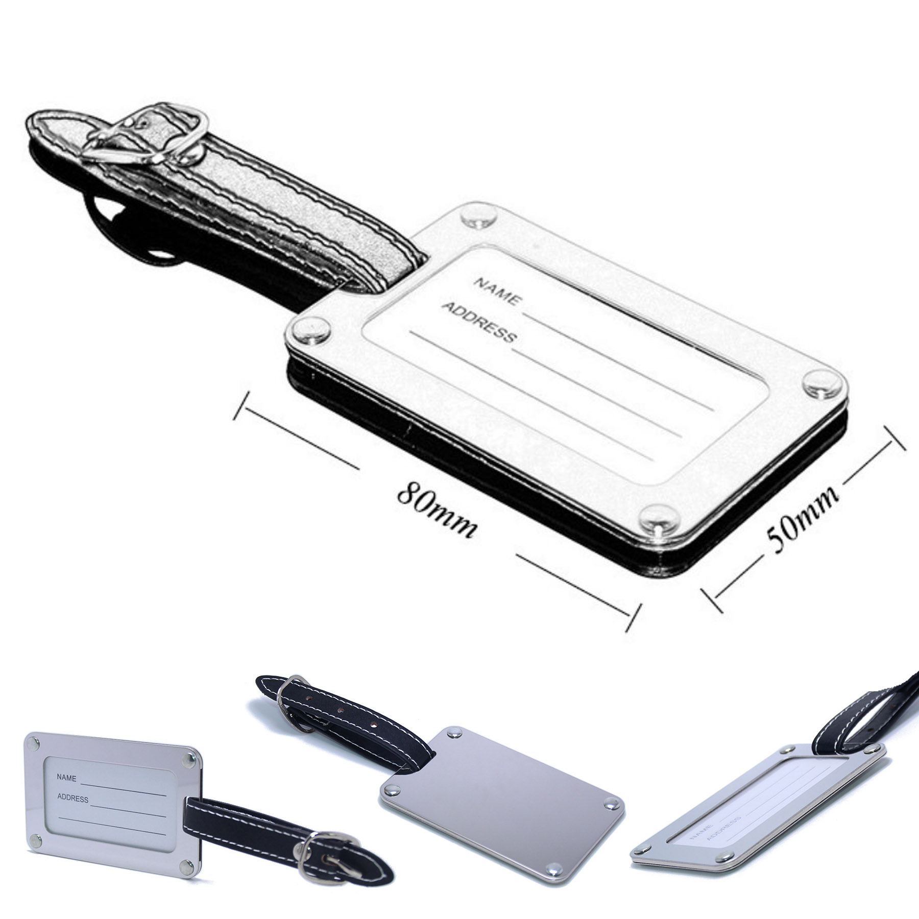 Zinc Alloy Luggage Tag 1