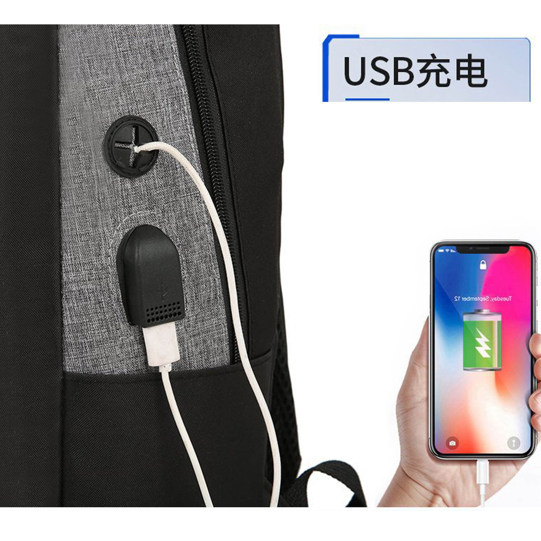 3-in-1 Business Laptop Backpack Set with USB Charging Port 4
