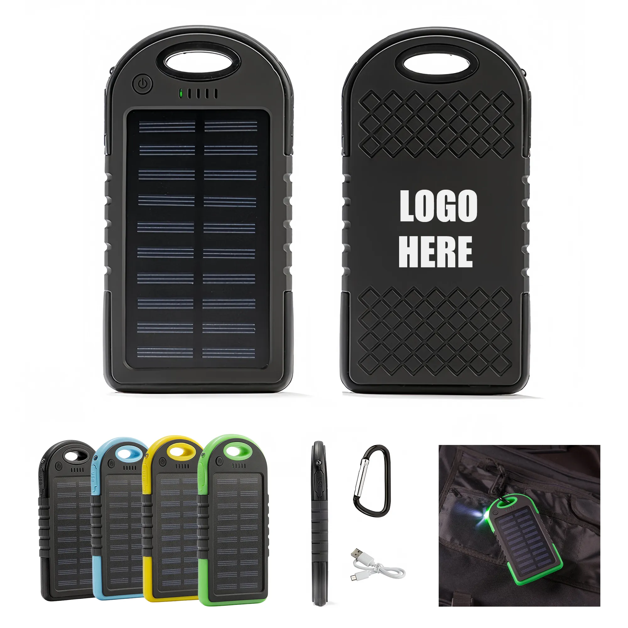 4000mAh Waterproof Solar Power Bank 4