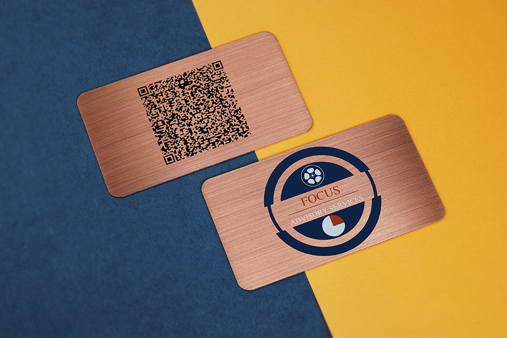 Copper Finish Metal Business Cards 16