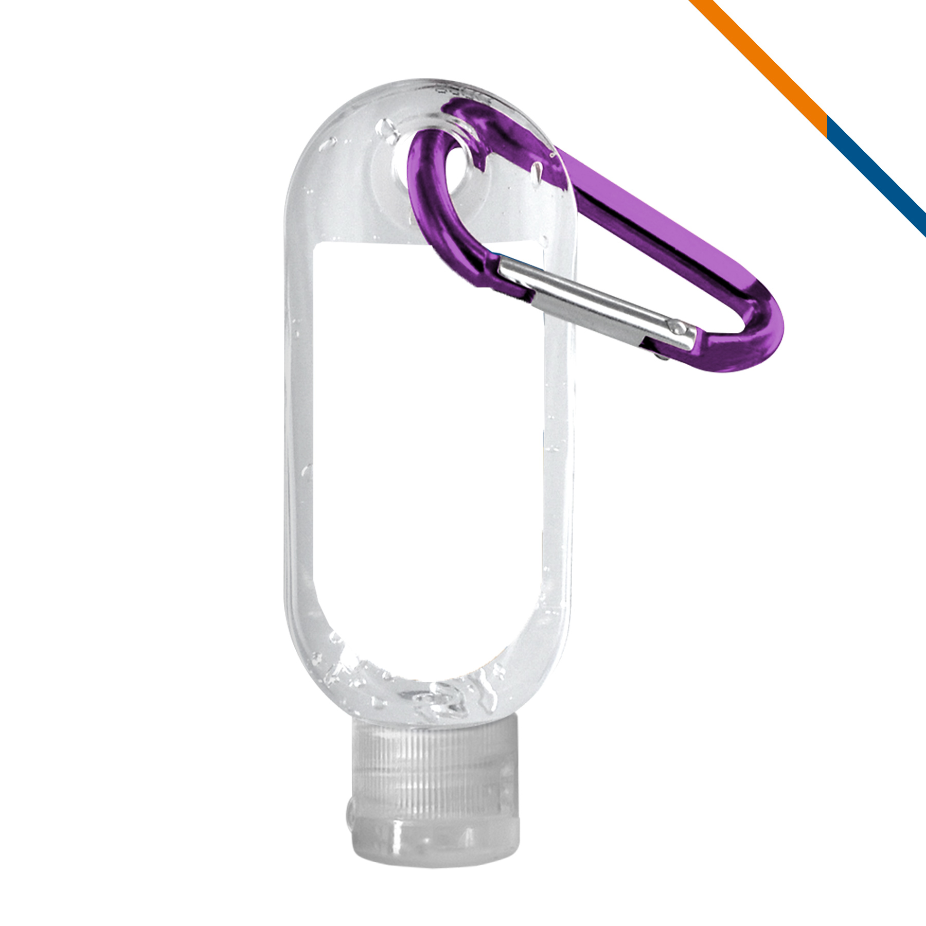 PureVibe Clear Bottle Clear Sanitizer With Carabiner - 1.9 OZ. 5