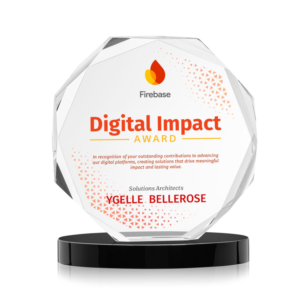 Acadian VividPrint™ Award on Alberton Base - Black