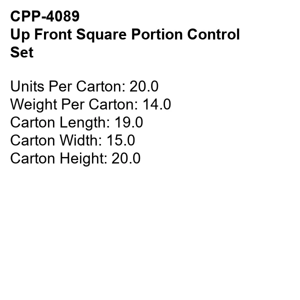 Up Front Square Portion Control Set 4