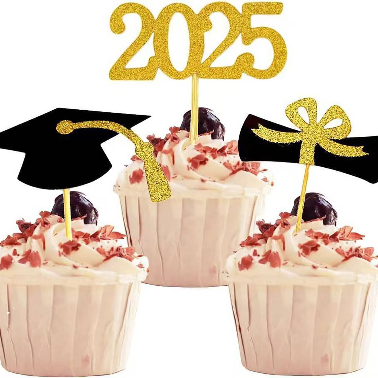 12Pcs Graduation Cake Toppers For Party Decorations 5