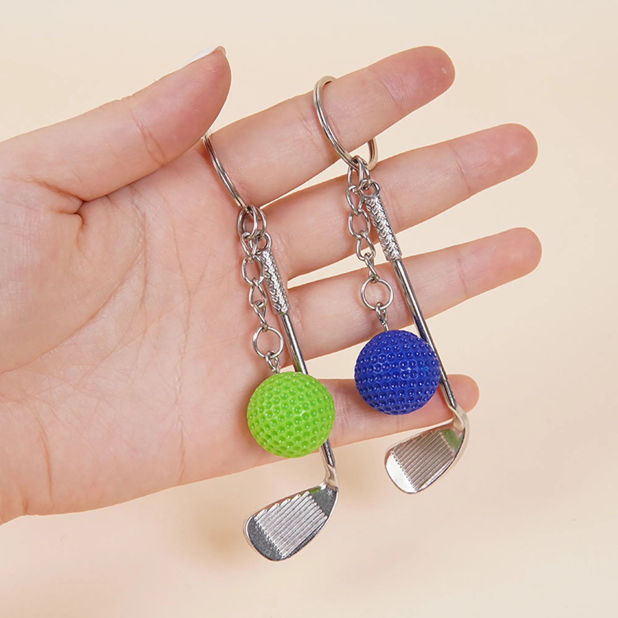 Mini Golf Ball Pole Pendant Keychain 7
