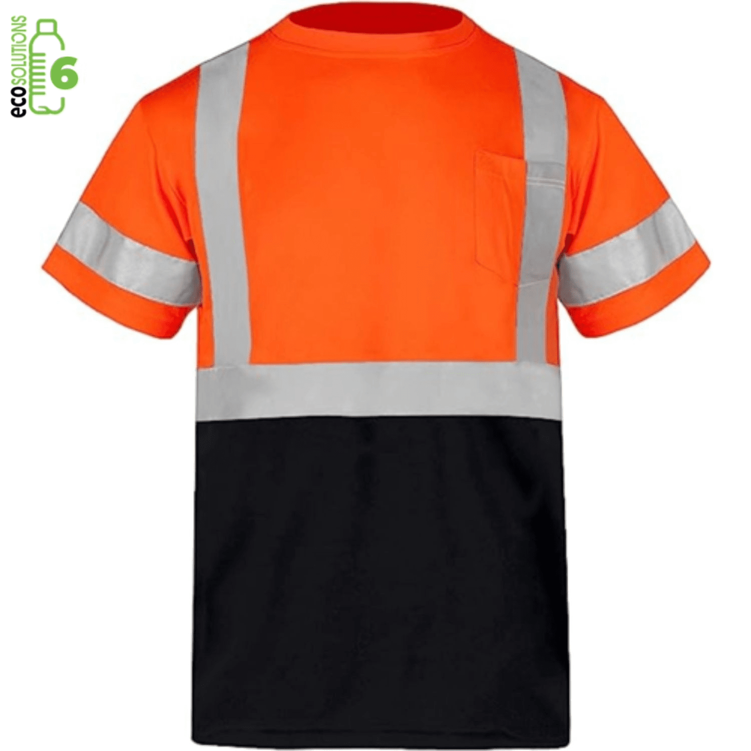 rPET Class 3 Color Block Reflective Safety T-Shirt W/ Pocket 4