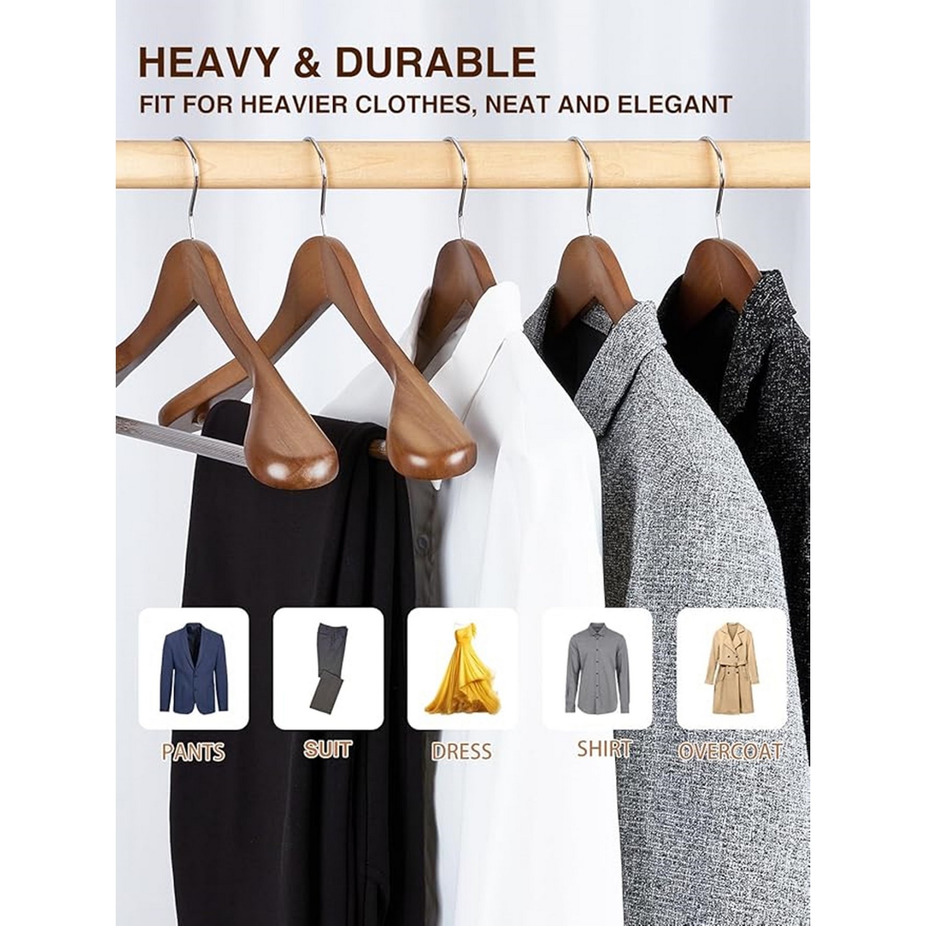 Suit Coat Hangers With Anti-Slip Strips 4
