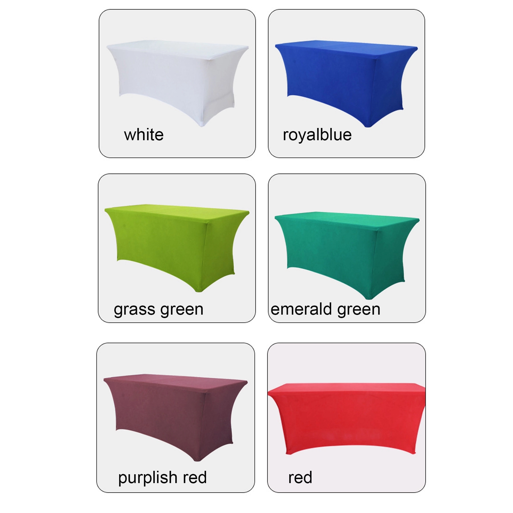 8-Feet Elasticity Stretch Solid Color Table Cover 9