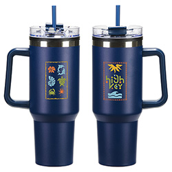 Ohana 40 oz Stainless Steel/Polypropylene Mug with Color-Matching Handle 14