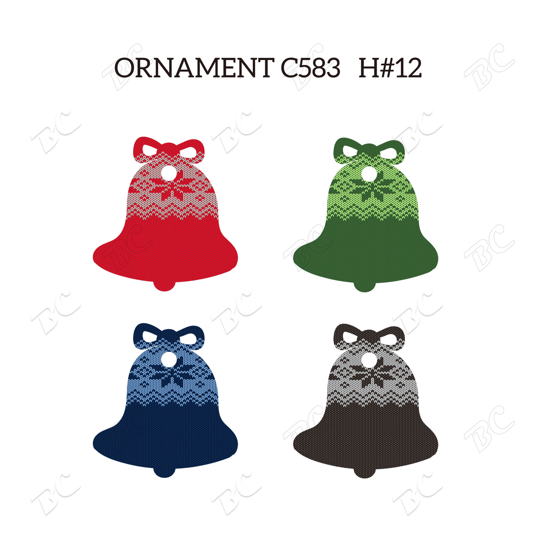 Free Shipping Full Color Christmas Ornament - Bell 51