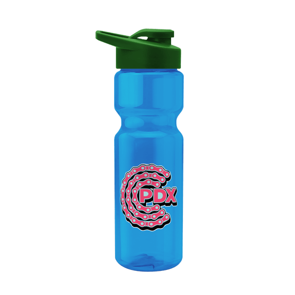 Blazer 28oz Transparent Bike Bottle w/Drink-thru Lid 2379