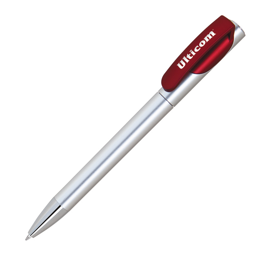 Silver Barrel Twist Action Ballpoint Pen 6