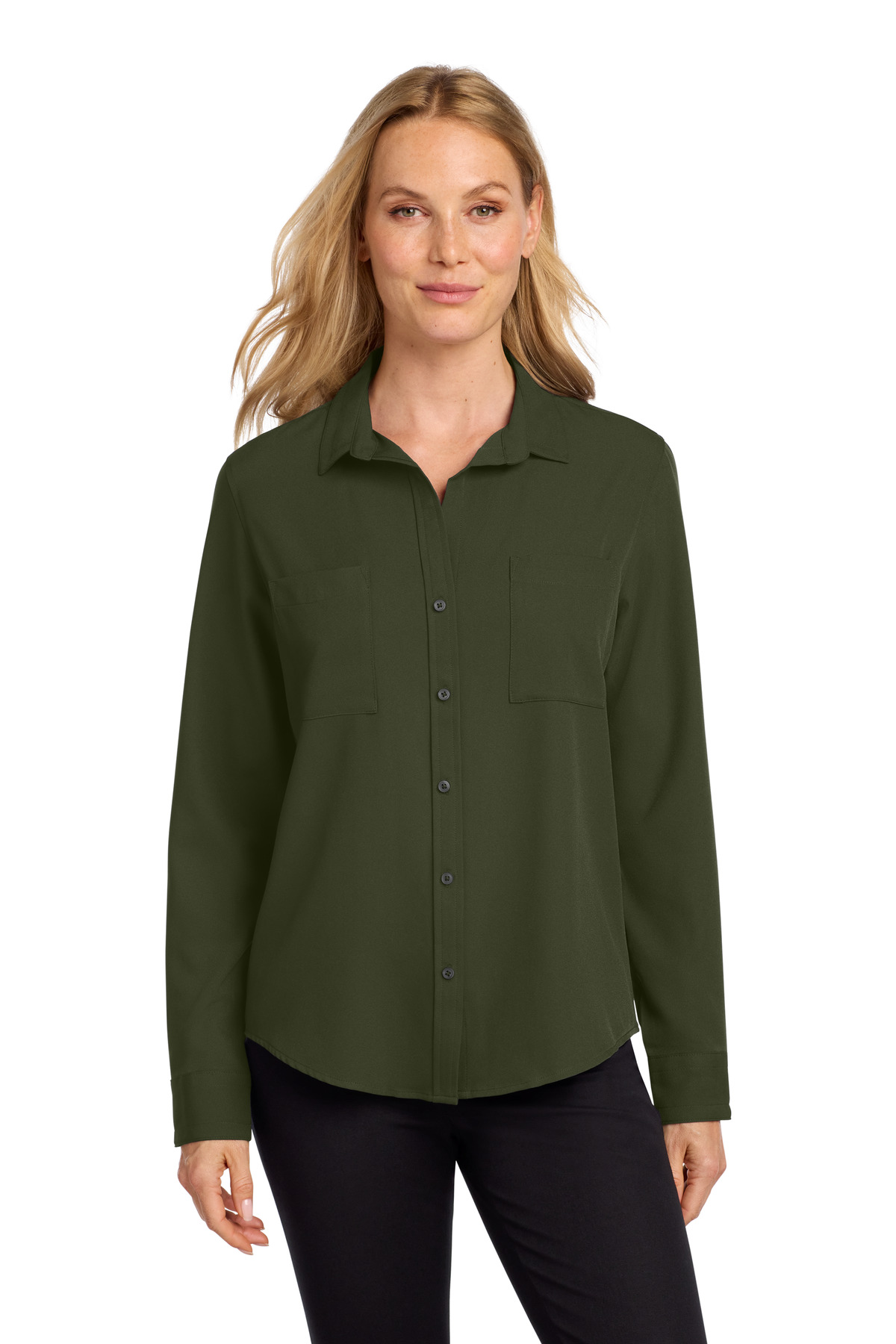 Mercer+Mettle Women's Stretch Crepe Long Sleeve Camp MM2013 34
