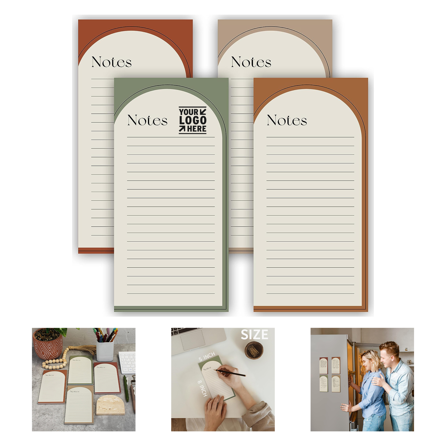 7.4" x 3.7" 50 Sheets Magnetic Notepad
