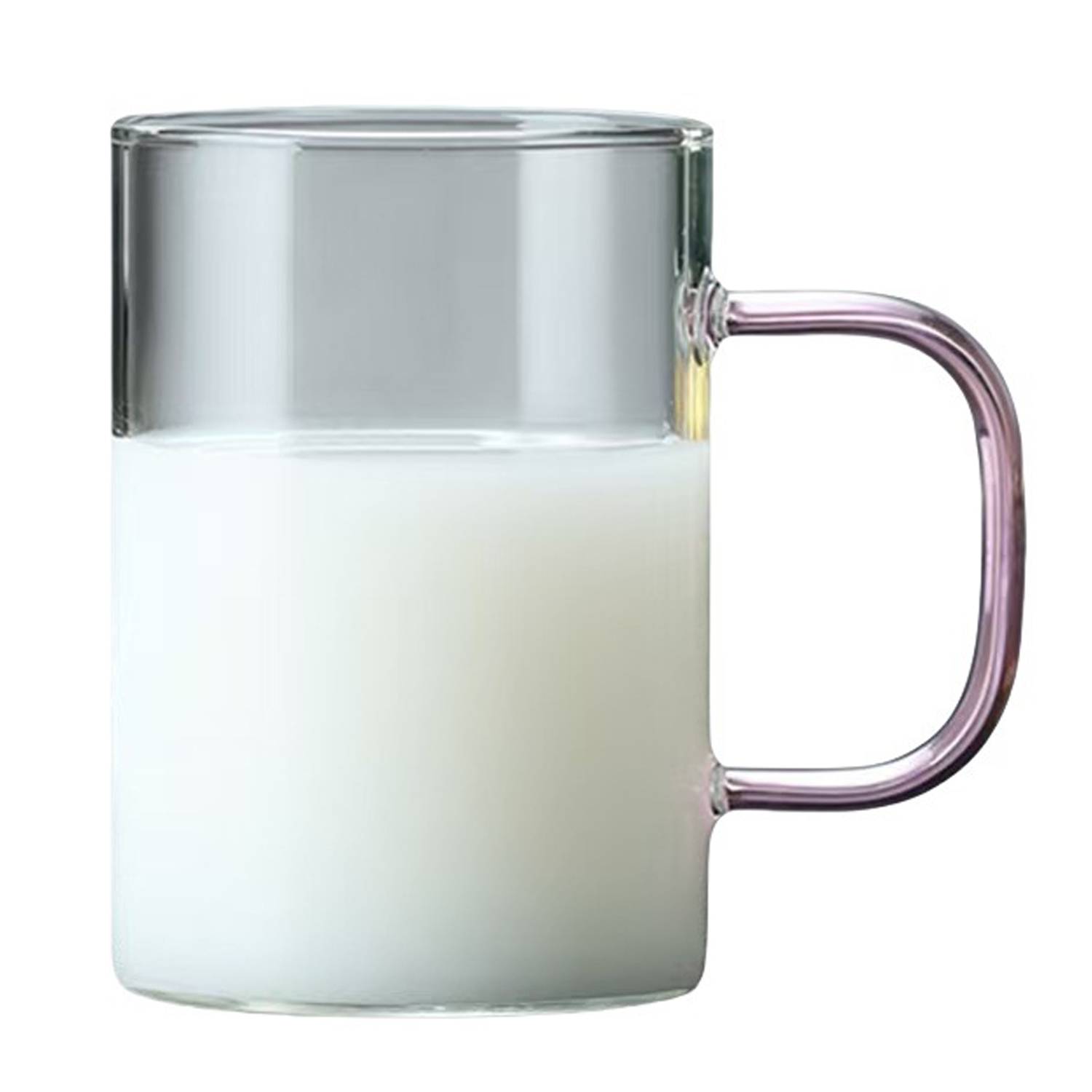 12oz Colorful Handle Heatproof Glass Mug 10