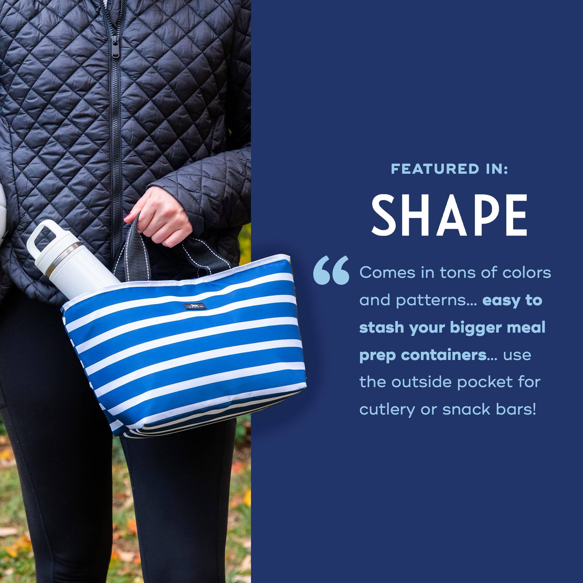 Portable Fashionable Stripe Insulated Lunch Bag 5