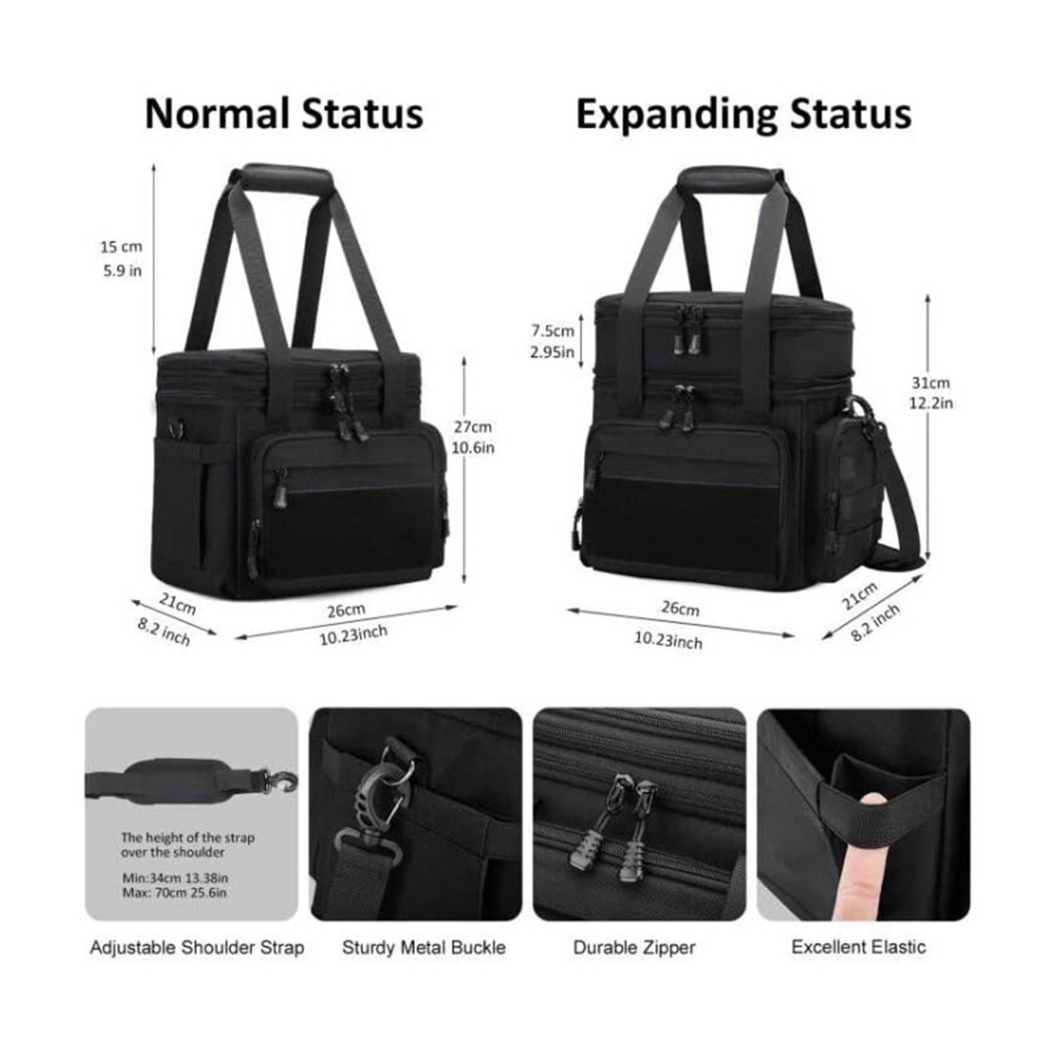 15L Large Insulated Oxford Cooler Bag for Outdoor Picnic 5