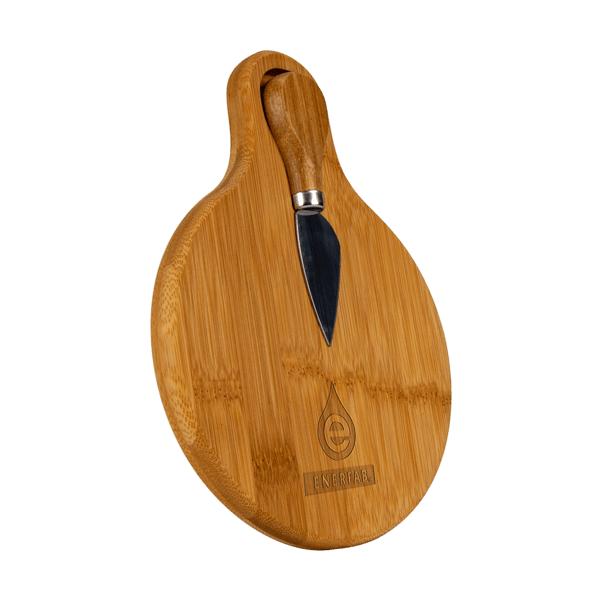 Small Bamboo Cutting Board with Cheese Knife 2