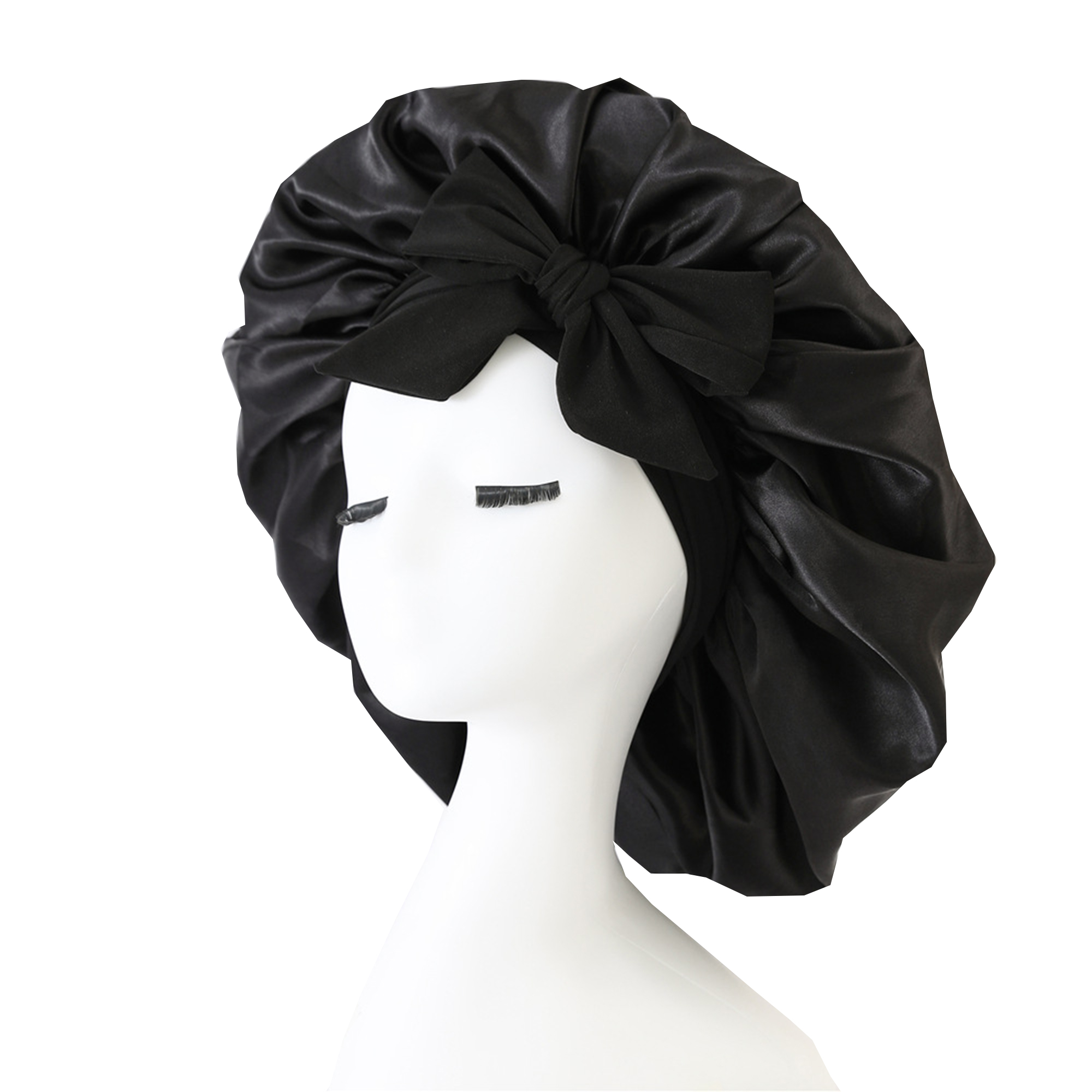 Ribbon Tie Design Sleep Cap Hair Care Bonnet 10