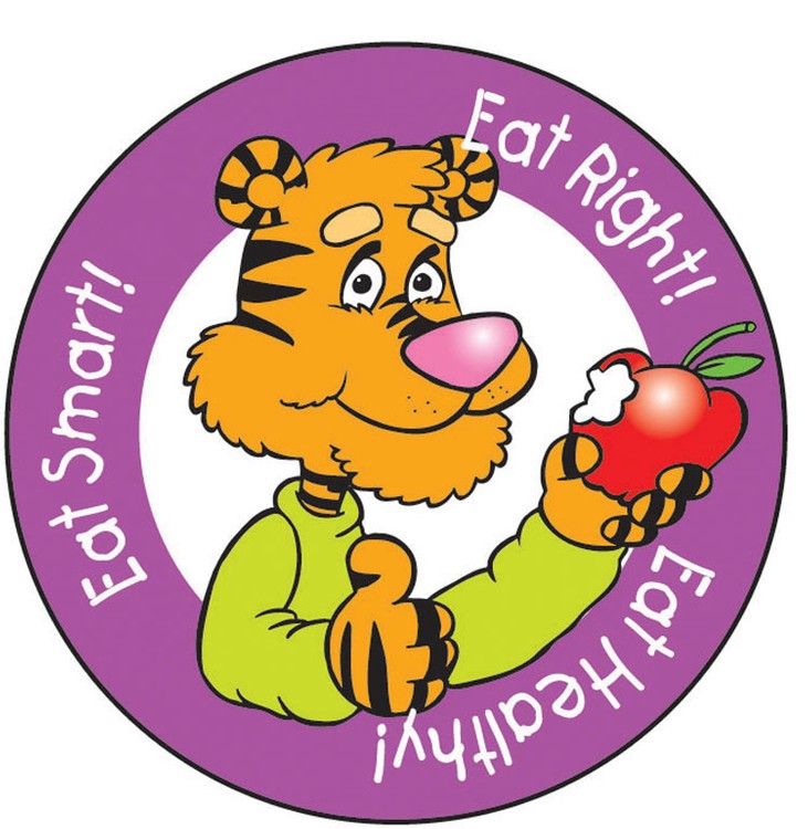 STICKERS - Eat Smart! Eat Right! Eat Healthy! Sticker Roll 2