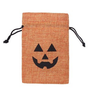 Pumpkin Burlap Gift Bag With Halloween Style 2
